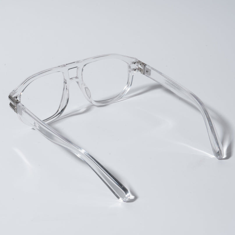 Eyejack Shadow Transparent Wayfarer Eyeglasses for Men & Women (82104MG4959-C2)