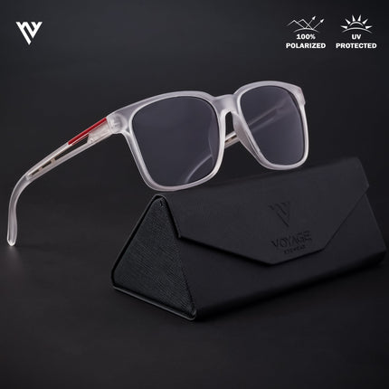 Transparent Wayfarer Polarized Sunglasses - PMG4488