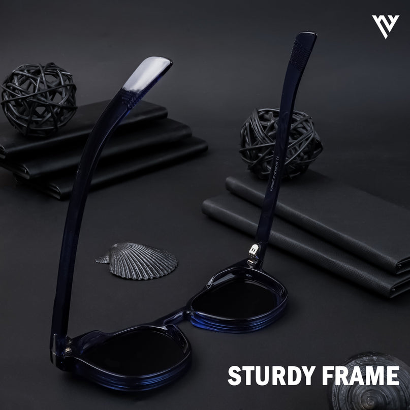 Galactic Glam | Blue Wayfarer Polarized Sunglasses - PMG4190