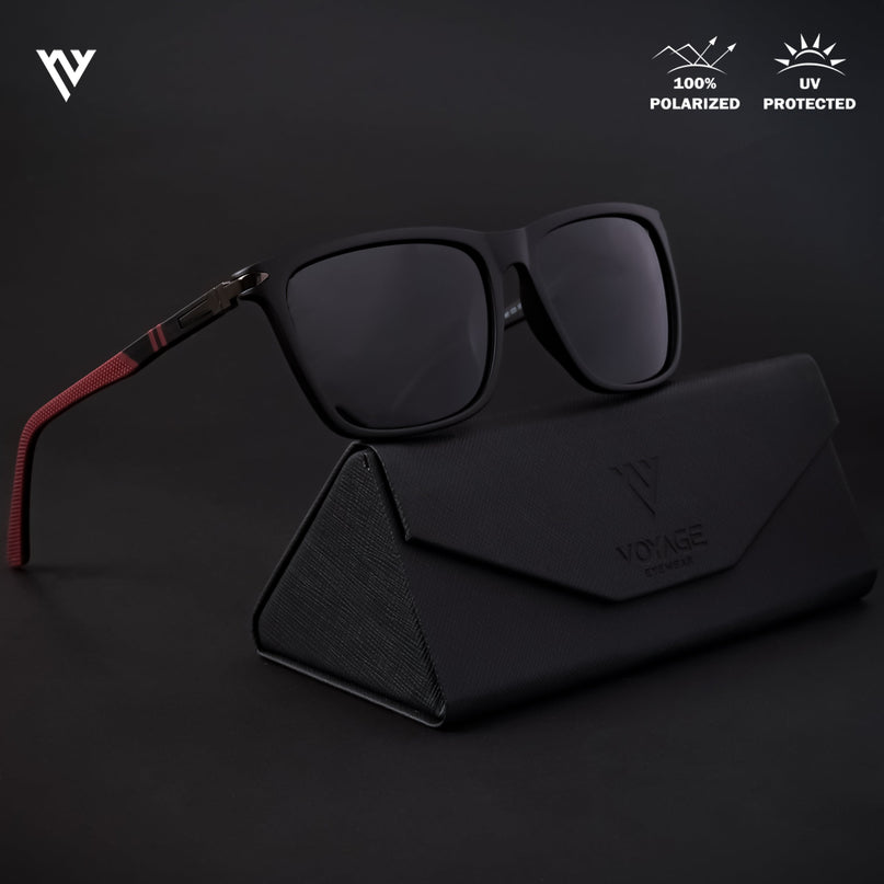 Matt Black Wayfarer Polarized Sunglasses - PMG4492