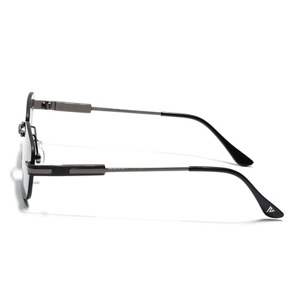 Rimless Sunglasses for Men & Women (Olive Lens | Grey Frame - MG7355)