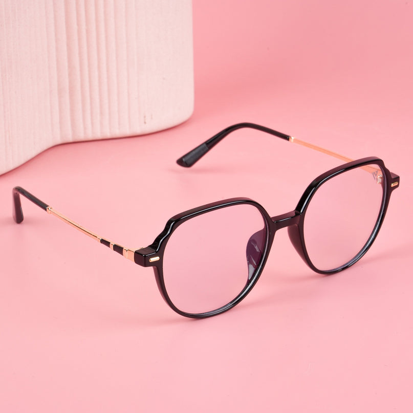 Voyage Glam Shine Black Square Eyeglasses for Men & Women - MG4678-C5