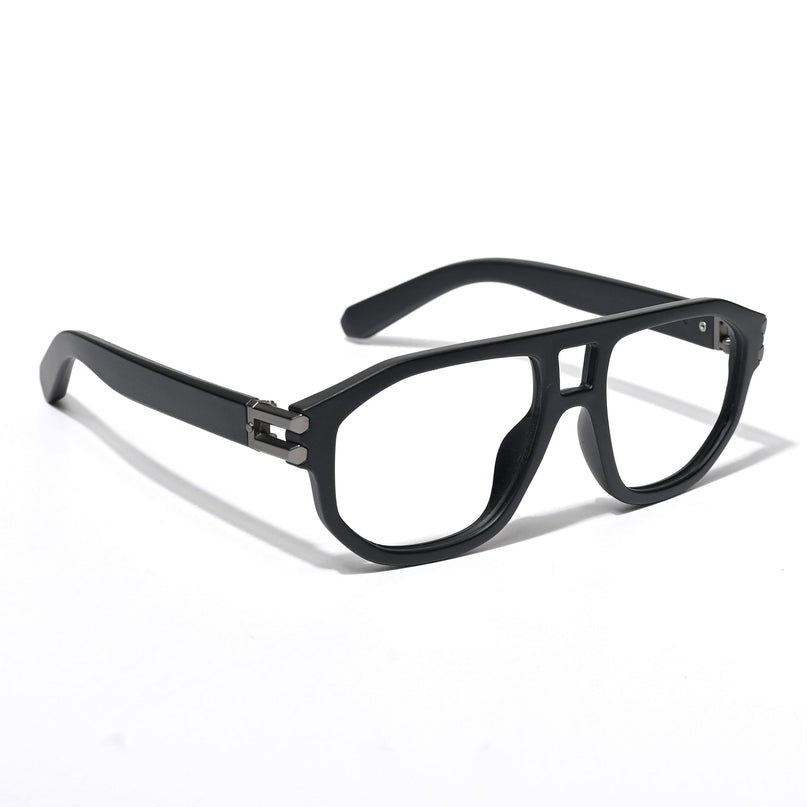 Eyejack Shadow Matt Black Wayfarer Eyeglasses for Men & Women (82104CL585-C1)