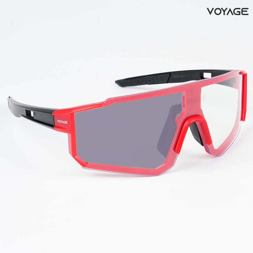 Voayge Drift Photochromic Red Eyeglasses for Men & Women - MG5603-C3