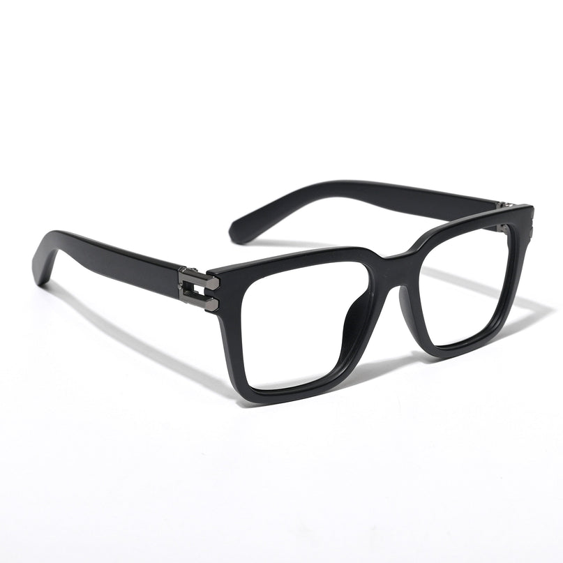 Eyejack Sonic Matt Black Square Eyeglasses for Men & Women (82102CL584-C2)