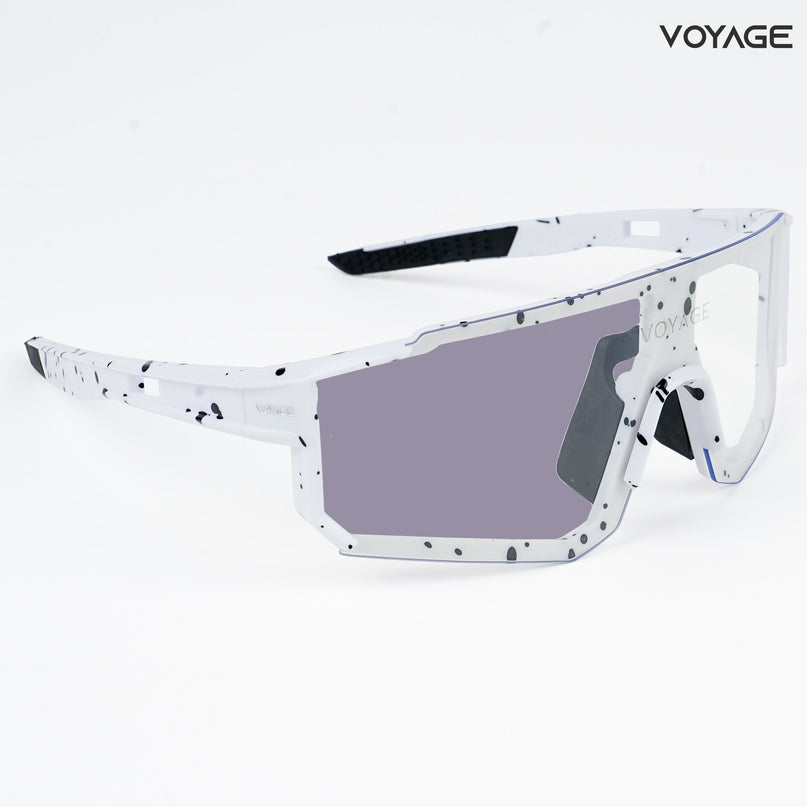 Voayge Drift Photochromic White Eyeglasses for Men & Women - MG5602-C2
