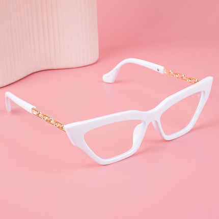 Voyage Glam White Cateye Eyeglasses - MG3944