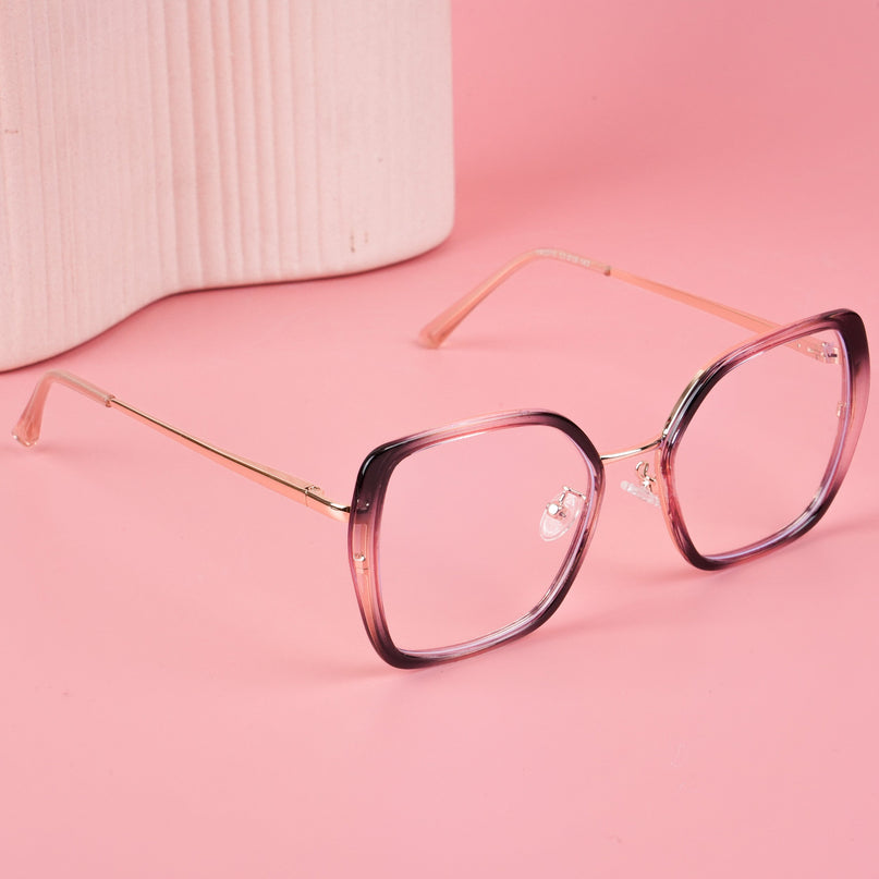 Voyage Glam Pink & Black Cateye Eyeglasses for Women - MG5143-C4