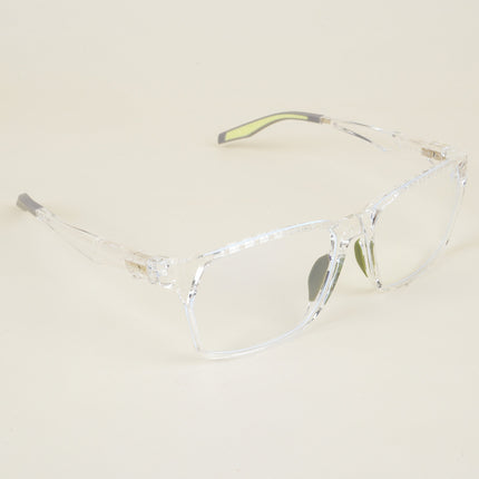 Voyage Techtonic Transparent & Green Wayfarer Eyeglasses for Men & Women - MG5298-C9