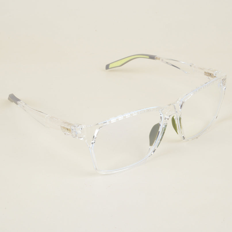 Voyage Techtonic Transparent & Green Wayfarer Eyeglasses for Men & Women - MG5298-C9