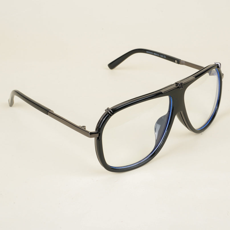 Voyage Black & Grey Wayfarer Eyeglasses for Men & Women - MG5222-C3