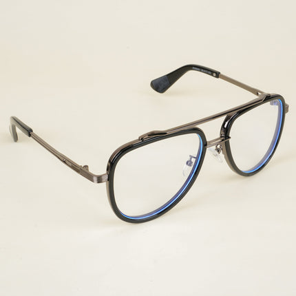 Voyage Black & Grey Wayfarer Eyeglasses for Men & Women - MG5274-C1