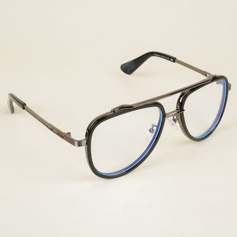 Voyage Black & Grey Wayfarer Eyeglasses for Men & Women - MG5274-C1