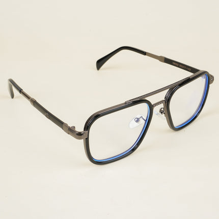 Voyage Black & Grey Wayfarer Eyeglasses for Men & Women - MG5271-C1