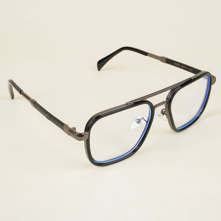 Voyage Black & Grey Wayfarer Eyeglasses for Men & Women - MG5271-C1