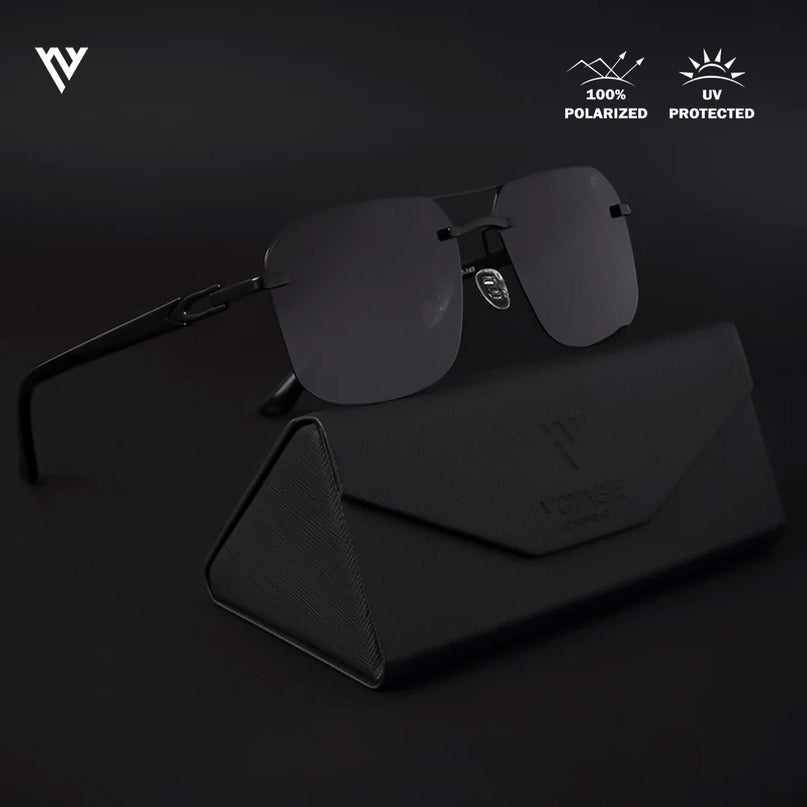 Odyssey | Black Wayfarer Polarized Sunglasses - PMG4143