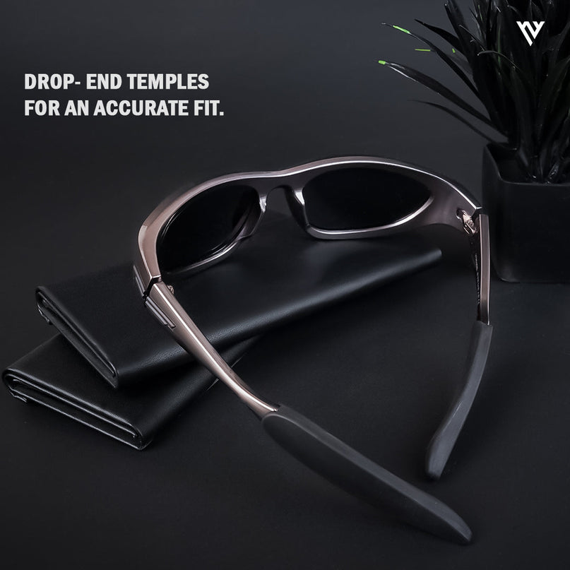 Echelon | Copper & Black Wrap Around Polarized Sunglasses - PMG4021
