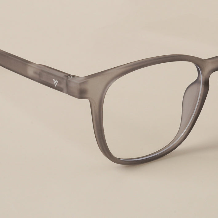 Voyage Air Grey Square Eyeglasses for Men & Women - MG4734-C8