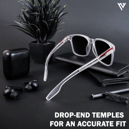 Transparent Wayfarer Polarized Sunglasses - PMG4488
