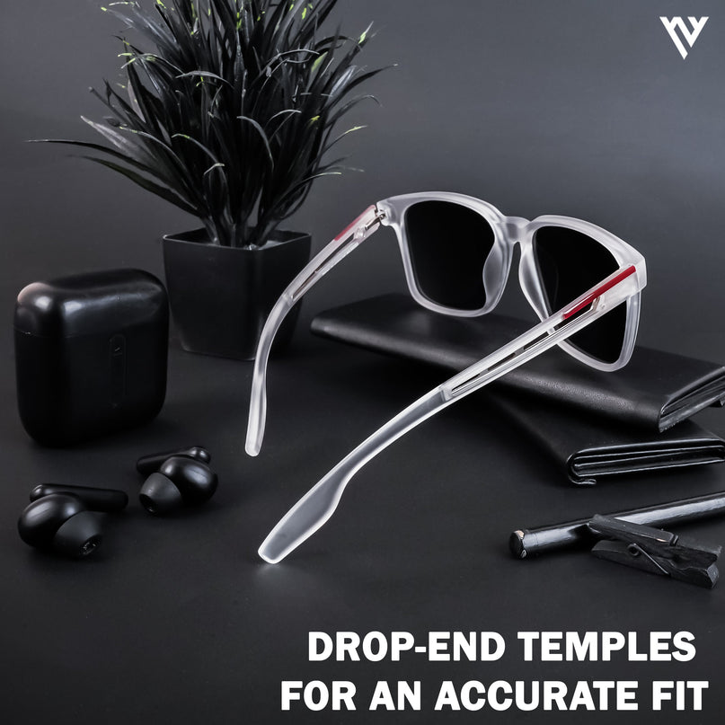 Transparent Wayfarer Polarized Sunglasses - PMG4488
