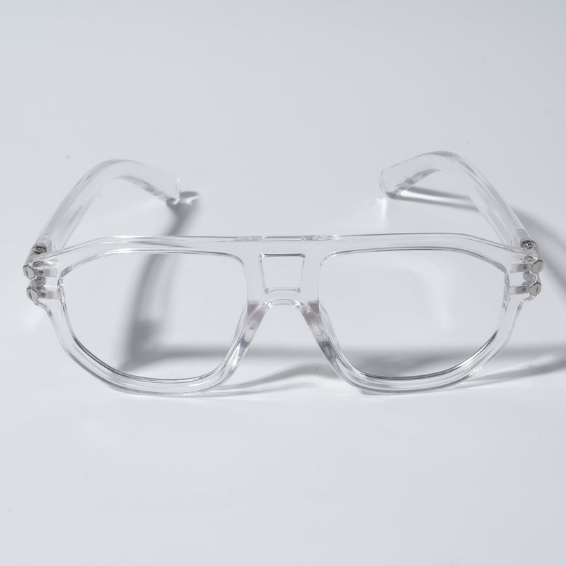 Eyejack Shadow Transparent Wayfarer Eyeglasses for Men & Women (82104MG4959-C2)
