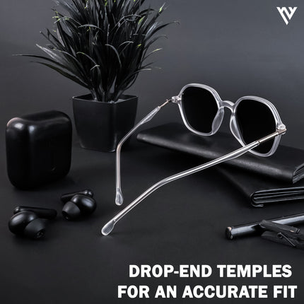 Transparent Round Polarized Sunglasses - PMG4494