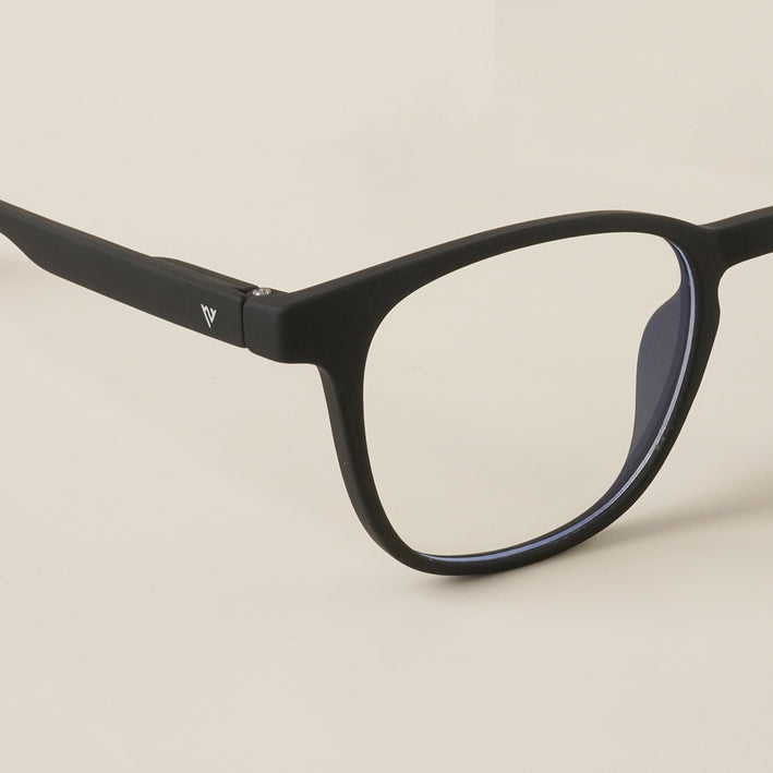 Voyage Air Black Square Eyeglasses for Men & Women - MG4736-C1