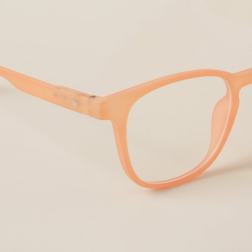 Voyage Air Orange Square Eyeglasses for Men & Women - MG4730-C4