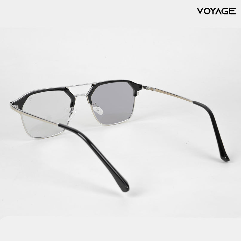 Voyage photochromic Silver & Black Wayfarer Eyeglasses for Men & Women - MG5076-C2