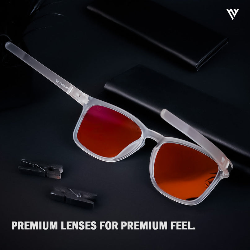 Aegis | Red Wayfarer Polarized Sunglasses - PMG3974