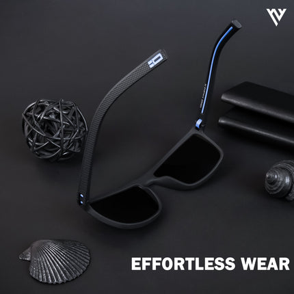 Black Wayfarer Polarized Sunglasses - PMG4294)