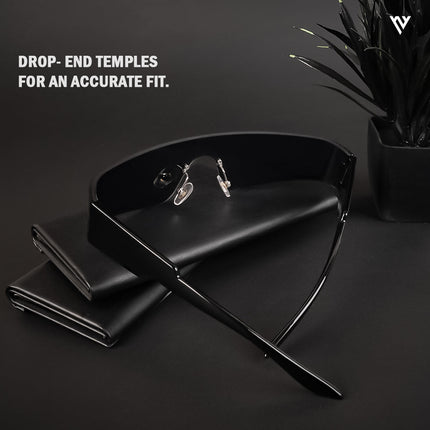 Xylar | Black Wrap Around Polarized Sunglasses - PMG4022