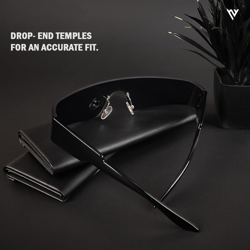 Xylar | Black Wrap Around Polarized Sunglasses - PMG4022