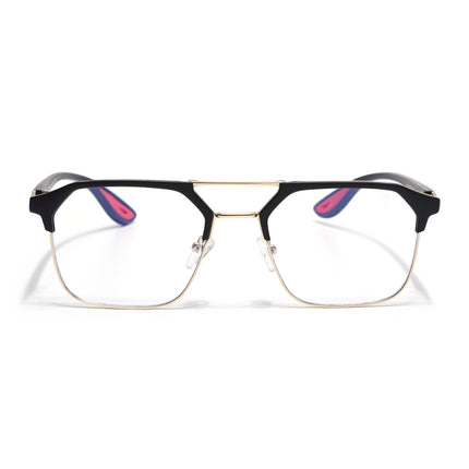 Commander | Black & Golden Wayfarer Eyeglasses for Men & Women (MG6688-C5)