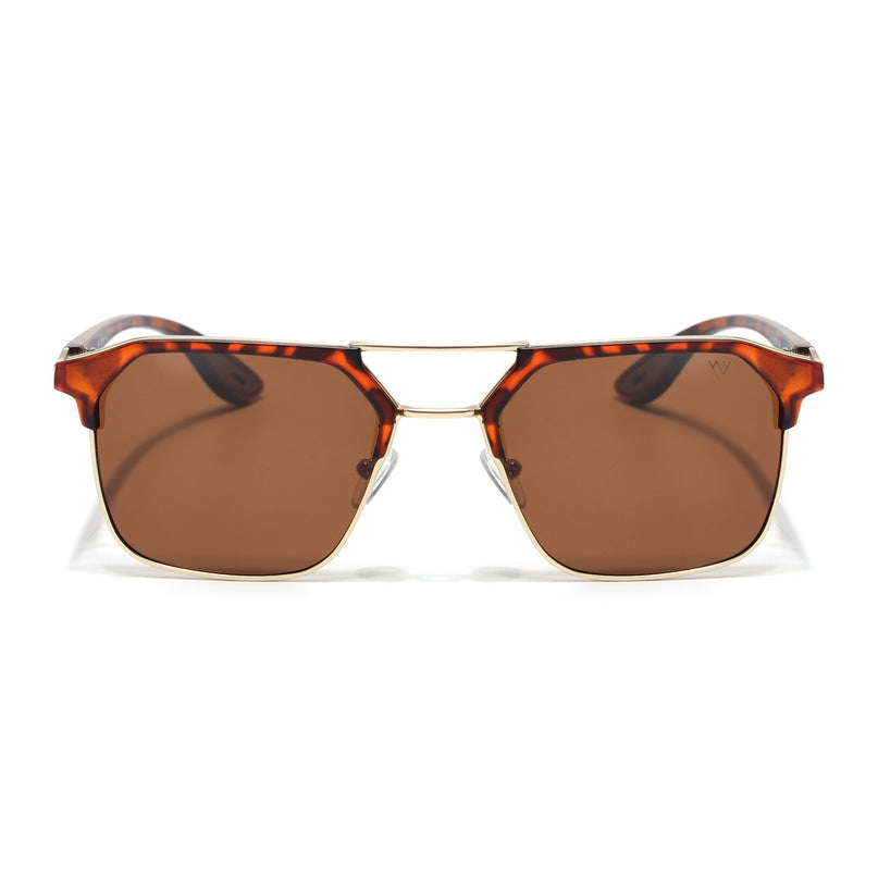 Commander | Demi Brown Wayfarer Polarized Sunglasses | Brown Lens - PMG6682