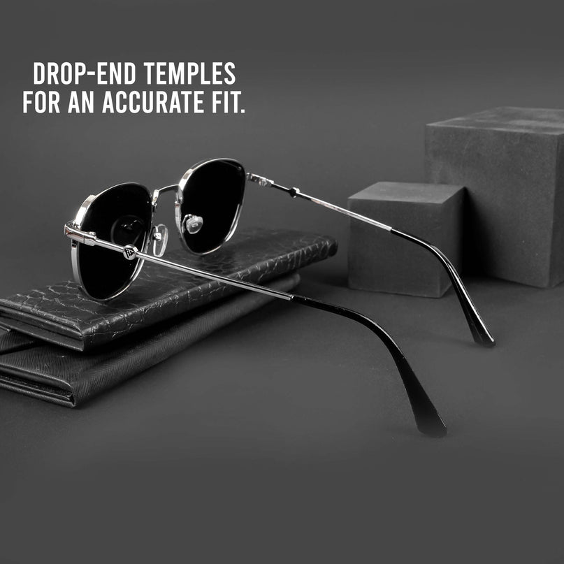 OG 2.0 | Black & Silver Round Polarized Sunglasses | PMG4112