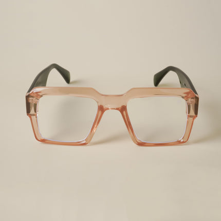 Voyage Goat Transparent Brown Wayfarer Eyeglasses for Men & Women - MG4762-C7