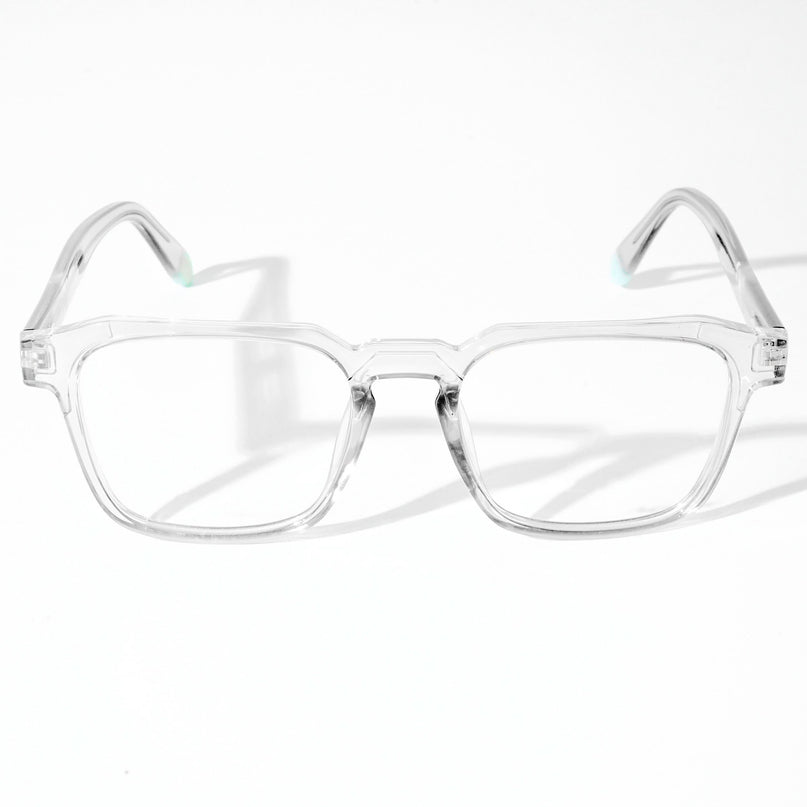 EyeJack Astra Transparent Square Eyeglasses for Men & Women (TR6601CL66-C4)