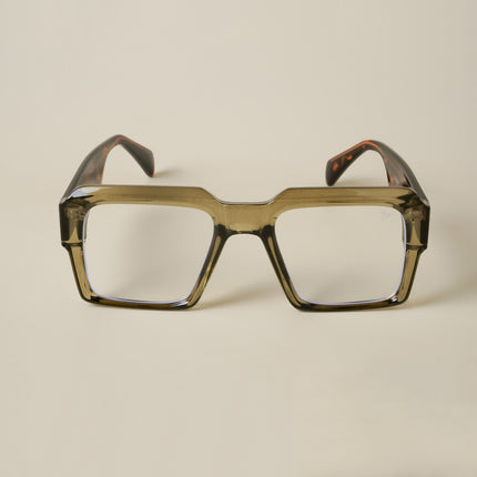 Voyage Goat Transparent Green Wayfarer Eyeglasses for Men & Women - MG4760-C5