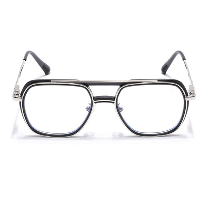 Voyage Silver & Black Wayfarer Eyeglasses for Men & Women (5011FMG6844-C2)