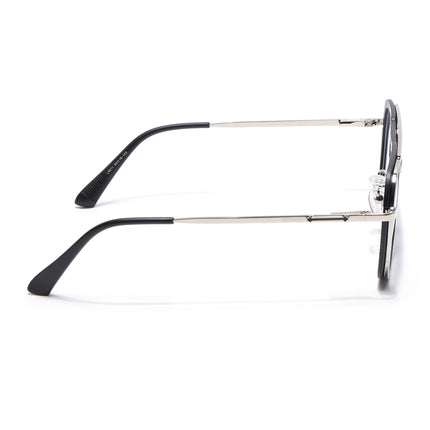Voyage Silver & Black Wayfarer Eyeglasses for Men & Women (5011FMG6844-C2)