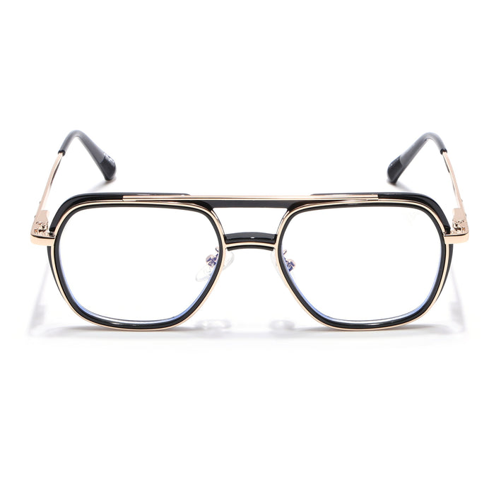 Voyage Golden & Black Wayfarer Eyeglasses for Men & Women (5011FMG6845-C3)