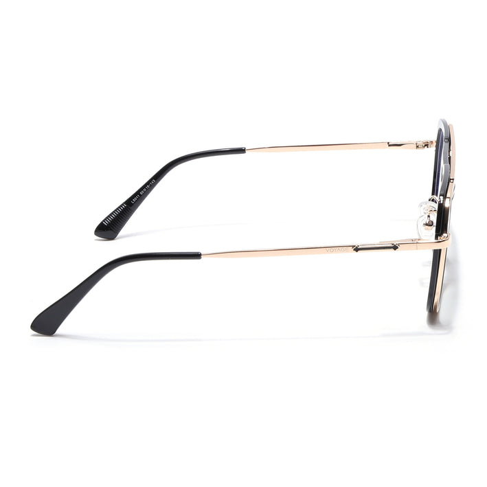 Voyage Golden & Black Wayfarer Eyeglasses for Men & Women (5011FMG6845-C3)
