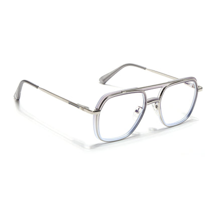 Voyage Silver & Grey Wayfarer Eyeglasses for Men & Women (5011FMG6848-C6)