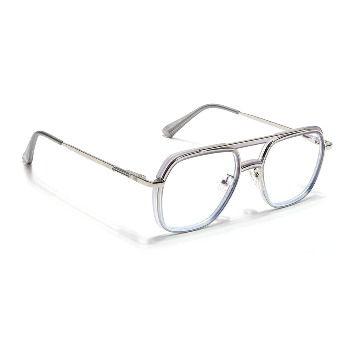 Voyage Silver & Grey Wayfarer Eyeglasses for Men & Women (5011FMG6848-C6)