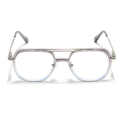 Voyage Silver & Grey Wayfarer Eyeglasses for Men & Women (5011FMG6848-C6)