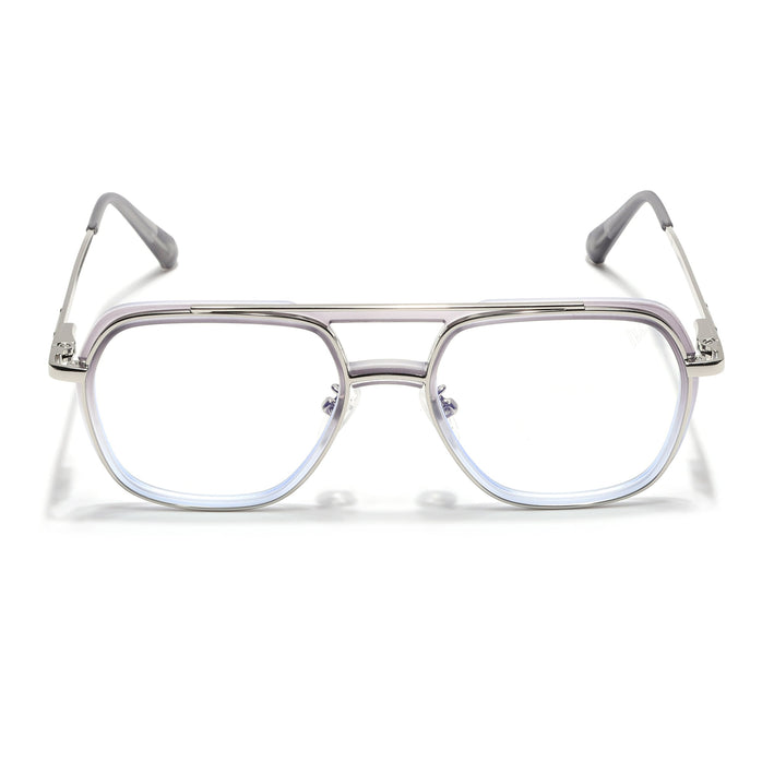 Voyage Silver & Grey Wayfarer Eyeglasses for Men & Women (5011FMG6848-C6)