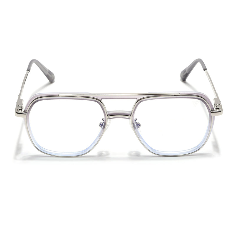 Voyage Silver & Grey Wayfarer Eyeglasses for Men & Women (5011FMG6848-C6)