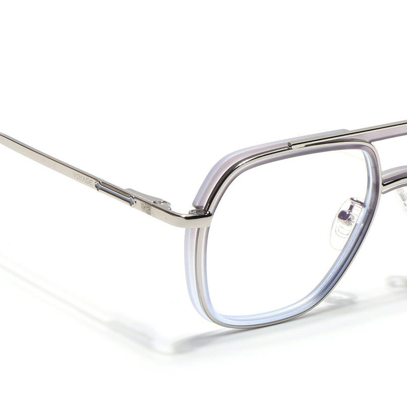 Voyage Silver & Grey Wayfarer Eyeglasses for Men & Women (5011FMG6848-C6)