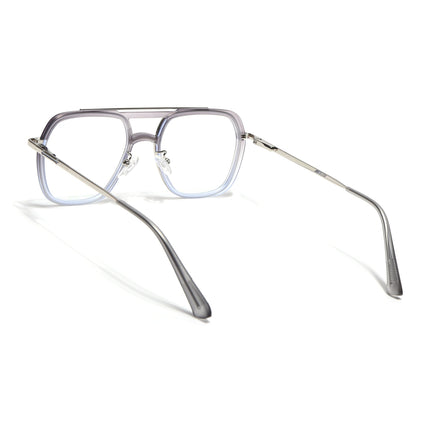 Voyage Silver & Grey Wayfarer Eyeglasses for Men & Women (5011FMG6848-C6)